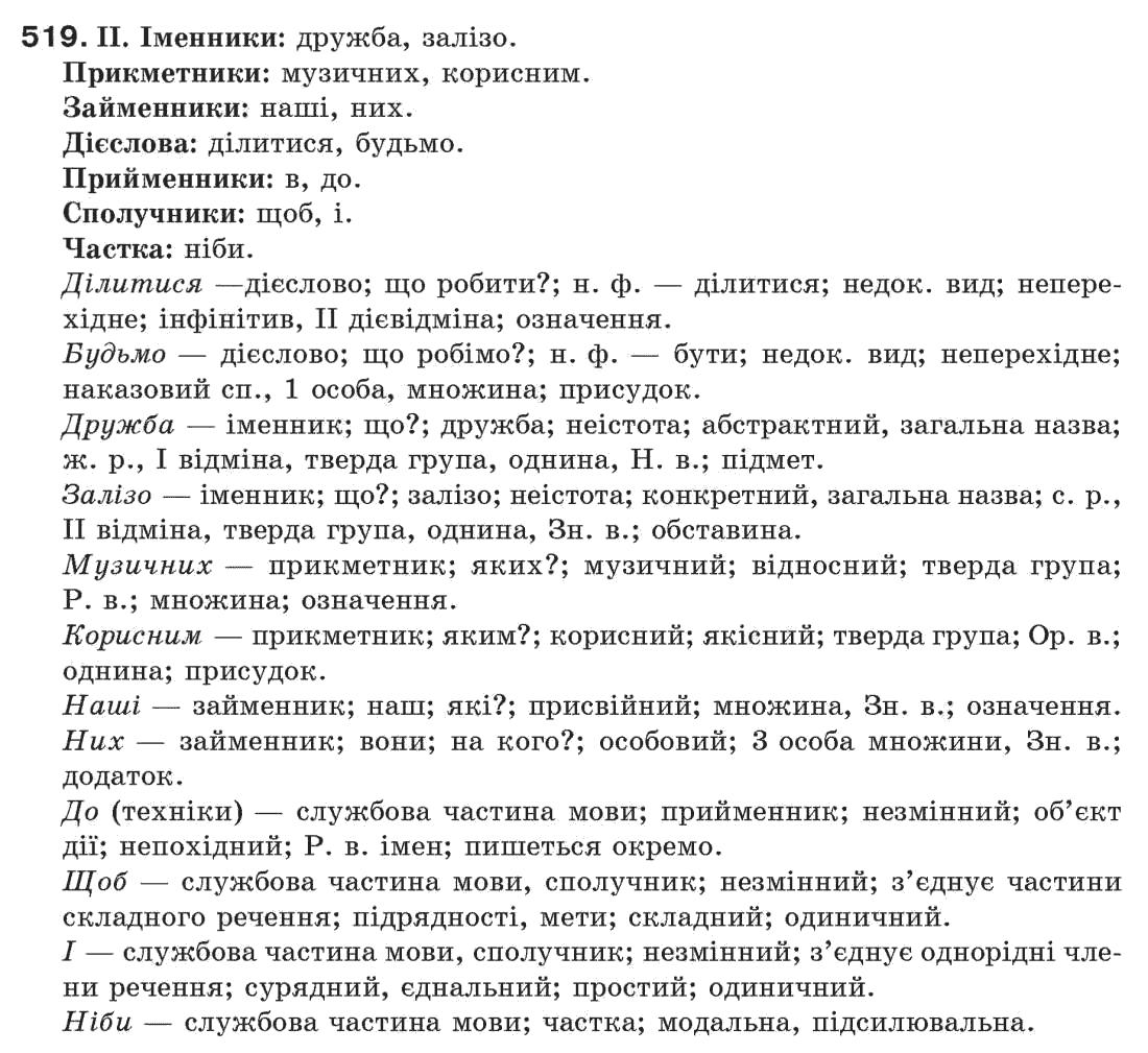 Рідна мова 7 клас М.I. Пентилюк, I.В. Гайдаєнко Задание 519