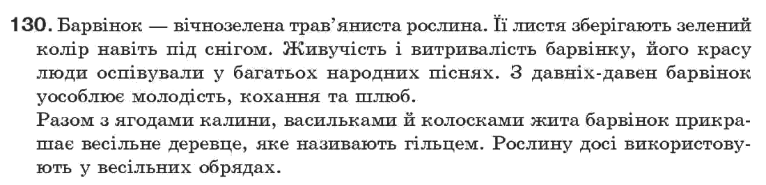 Рідна мова 7 клас О.П. Глазова, Ю.Б. Кузнецов Задание 130