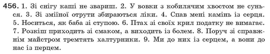 Рідна мова 7 клас О.П. Глазова, Ю.Б. Кузнецов Задание 456