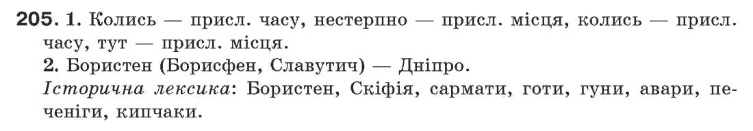 Рідна мова 7 клас С. Єрмоленко, В. Сичова Задание 205