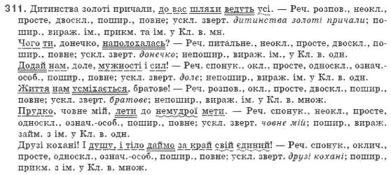 Рiдна мова 8 клас О. Глазова, Ю. Кузнецов Задание 311