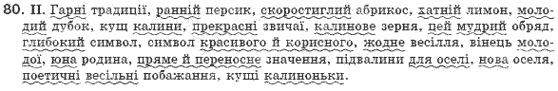 Рiдна мова 8 клас О.В. Заболотний, В.В. Заболотний Задание 80