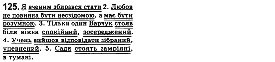 Рідна мова 8 клас С.Я. Єрмоленко, В.Т. Сичова Задание 125