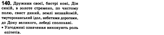 Рідна мова 8 клас С.Я. Єрмоленко, В.Т. Сичова Задание 140