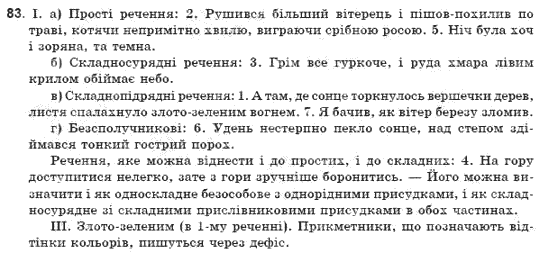 Рiдна мова 9 клас Г.Шелехова, Я. Остаф, Л. Скуратiвський Задание 83