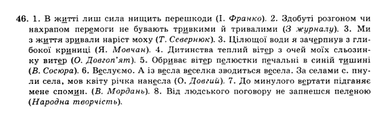 Українська мова 10 клас (Академічний рівень) О.П. Глазова, Ю.Б. Кузнєцова Задание 46