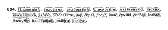 Українська мова 10 клас (Профільний рівень) М.Я.Плющ, В.І.Тихоша, С.О.Караман, О.В.Караман Задание 604