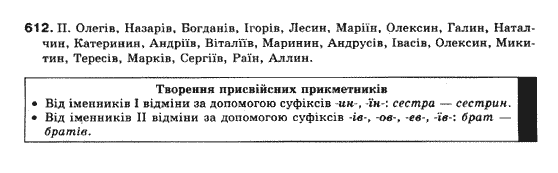 Українська мова 10 клас (Профільний рівень) М.Я.Плющ, В.І.Тихоша, С.О.Караман, О.В.Караман Задание 612