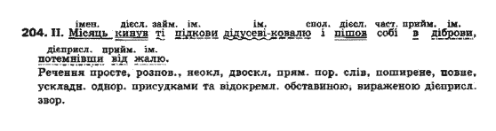 Українська мова 10 клас (рівень стандарту) О.В.Заболотний, В.В.Заболотний Задание 204