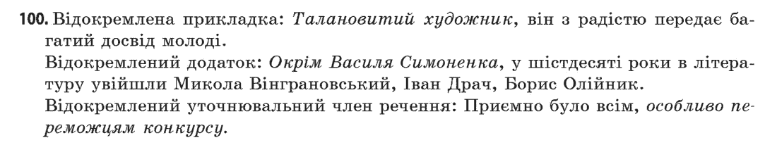 Українська мова 11 клас (рівень стандарту) О. В. Заболотний, В. В. Заболотний Задание 100