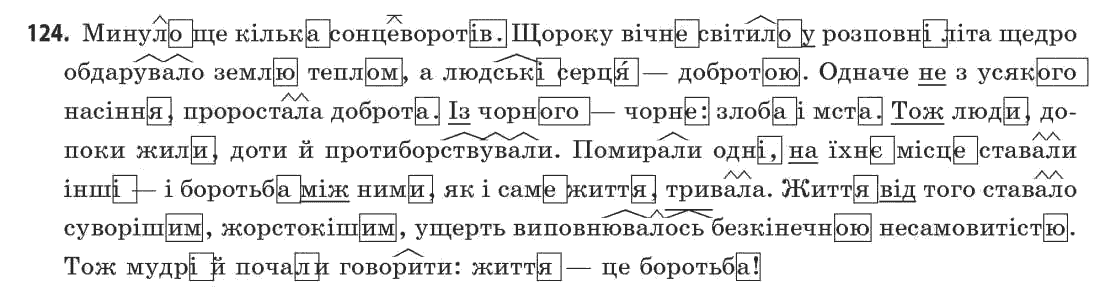 Українська мова 11 клас С.О. Караман, О.В. Караман, М.Я. Плющ Задание 124